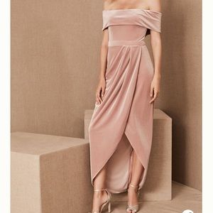 BHLDN Mauve Edison Velvet Dress